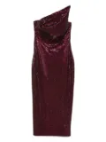 Roland Mouret sequin one-shoulder dress - Red