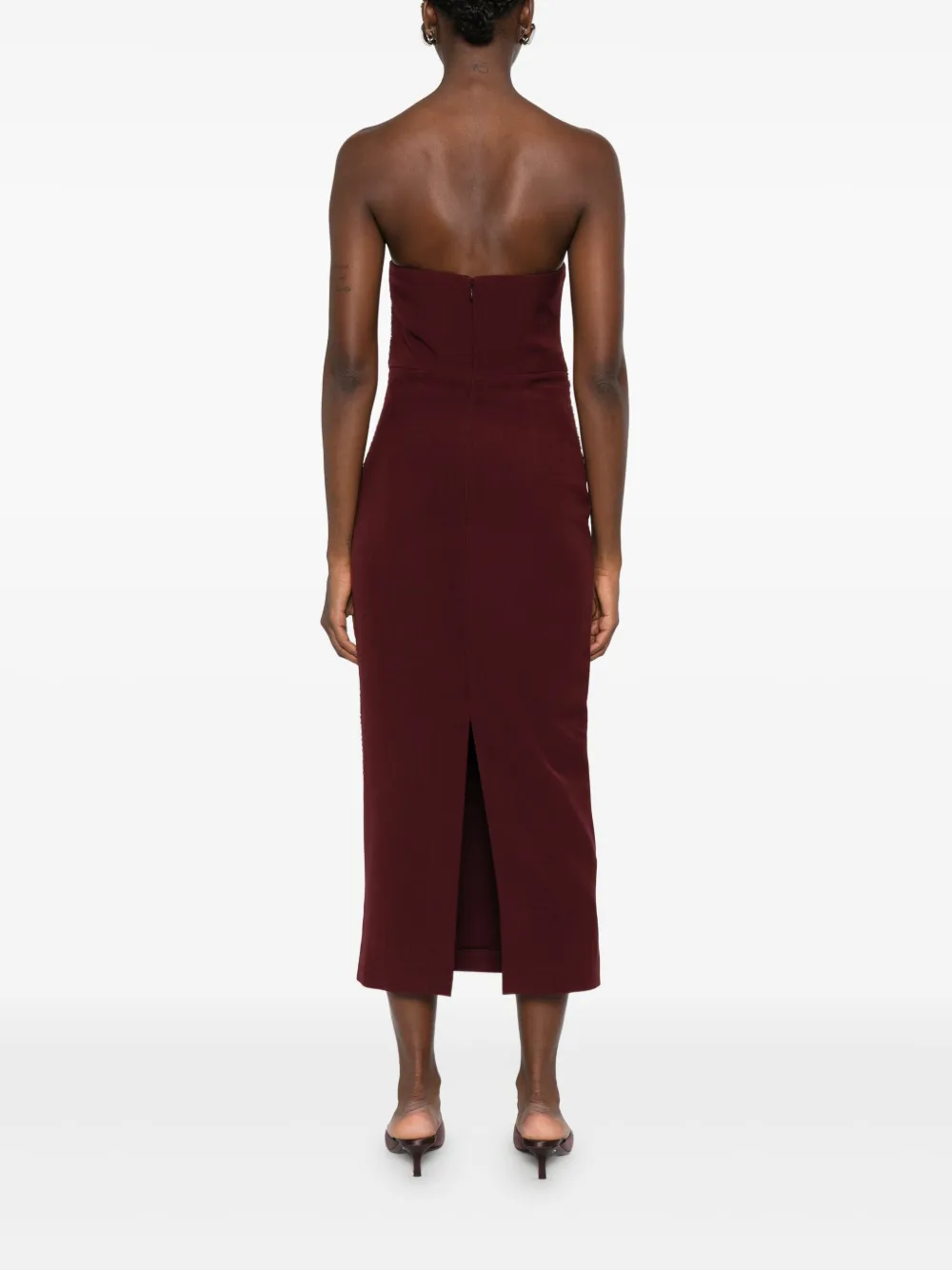 Roland Mouret Asymmetrische jurk met pailletten Rood