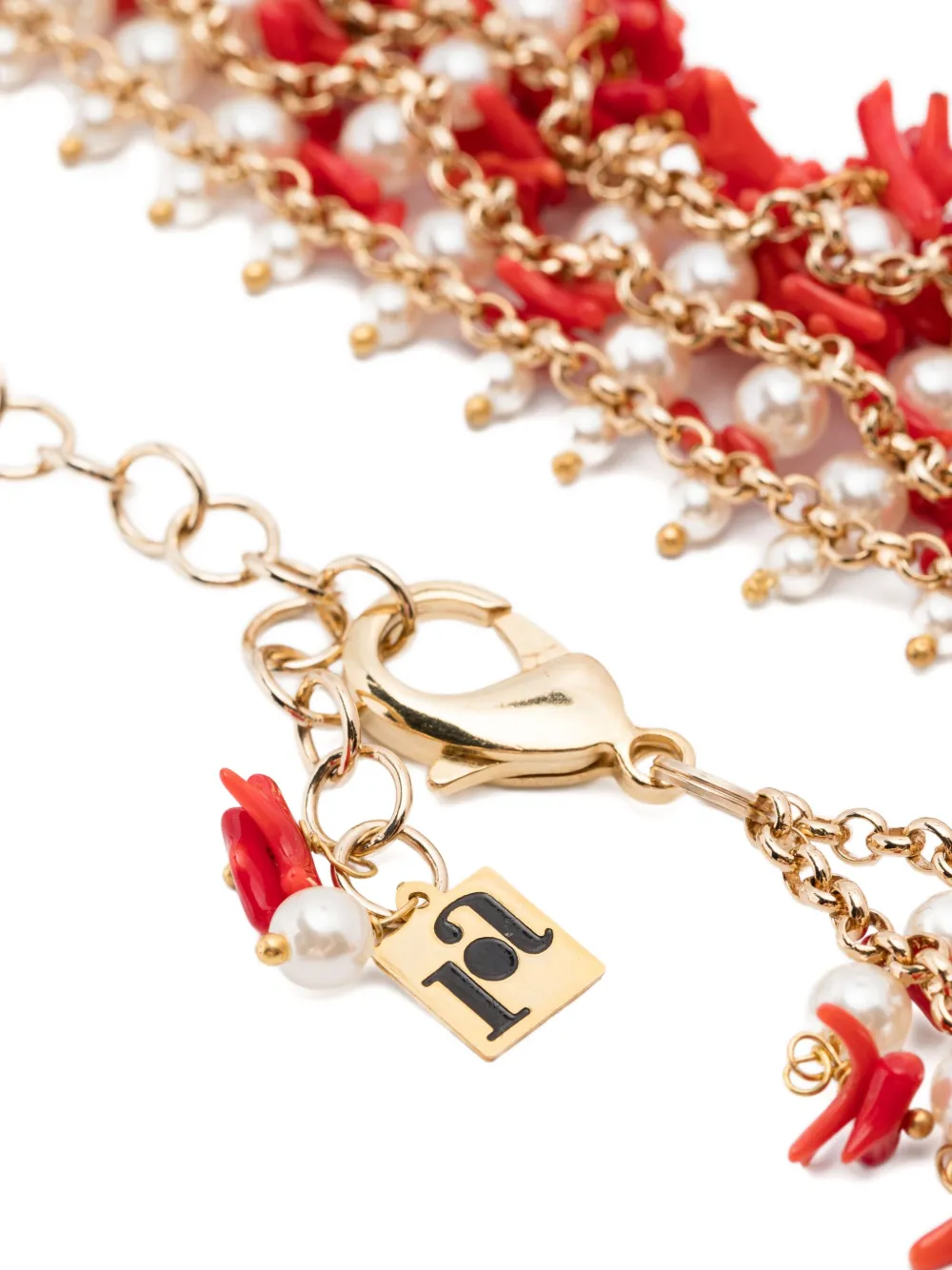 Rosantica embellished necklace - Goud