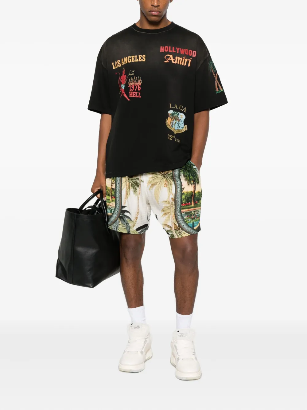 AMIRI graphic-print T-shirt Zwart