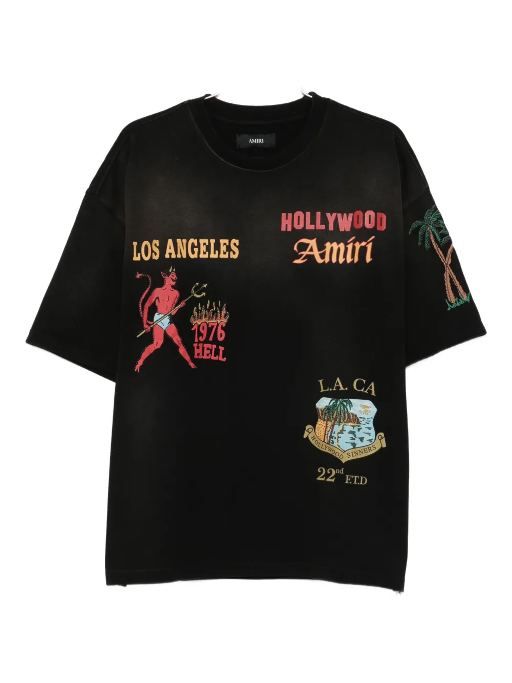 AMIRI graphic-print T-shirt Zwart