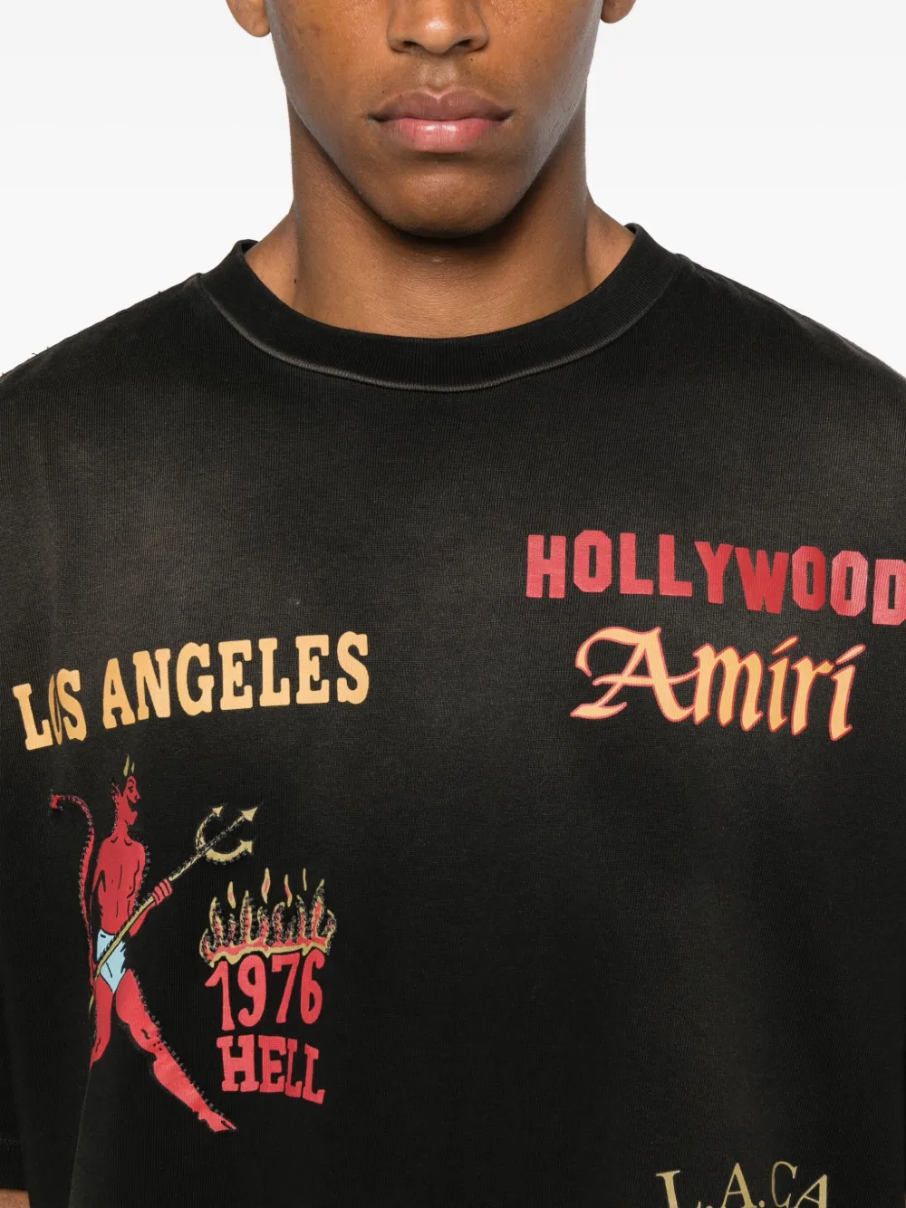 AMIRI graphic-print T-shirt Zwart