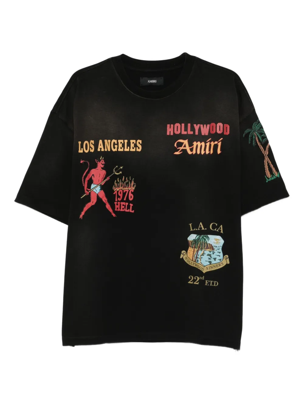 AMIRI graphic-print T-shirt Zwart