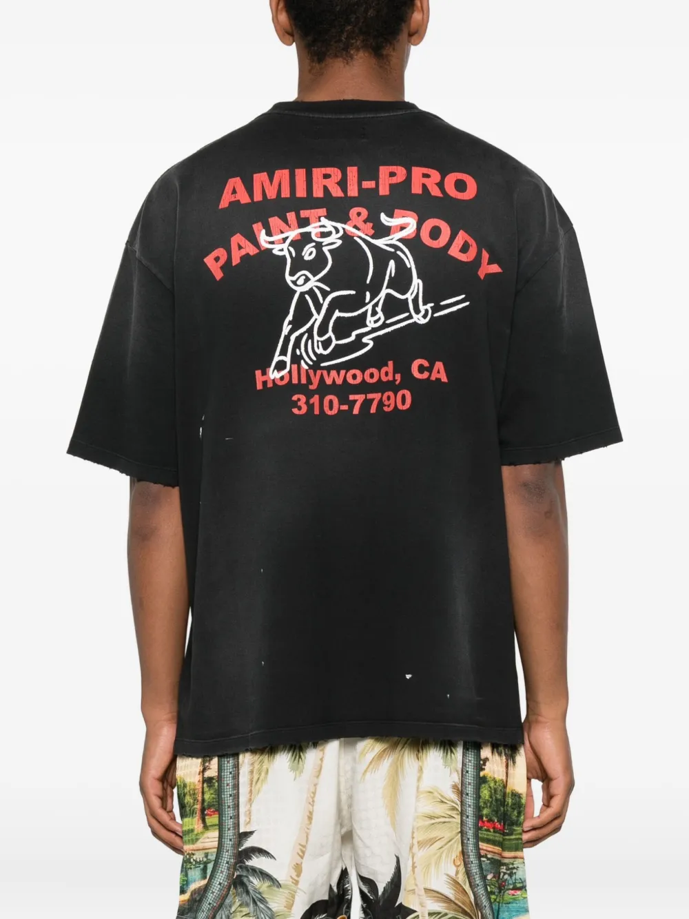 AMIRI graphic-print cotton T-shirt Zwart