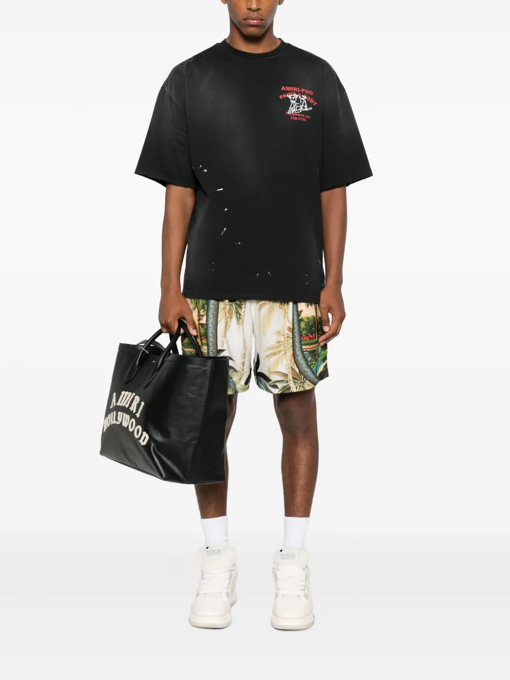 AMIRI graphic-print cotton T-shirt Zwart