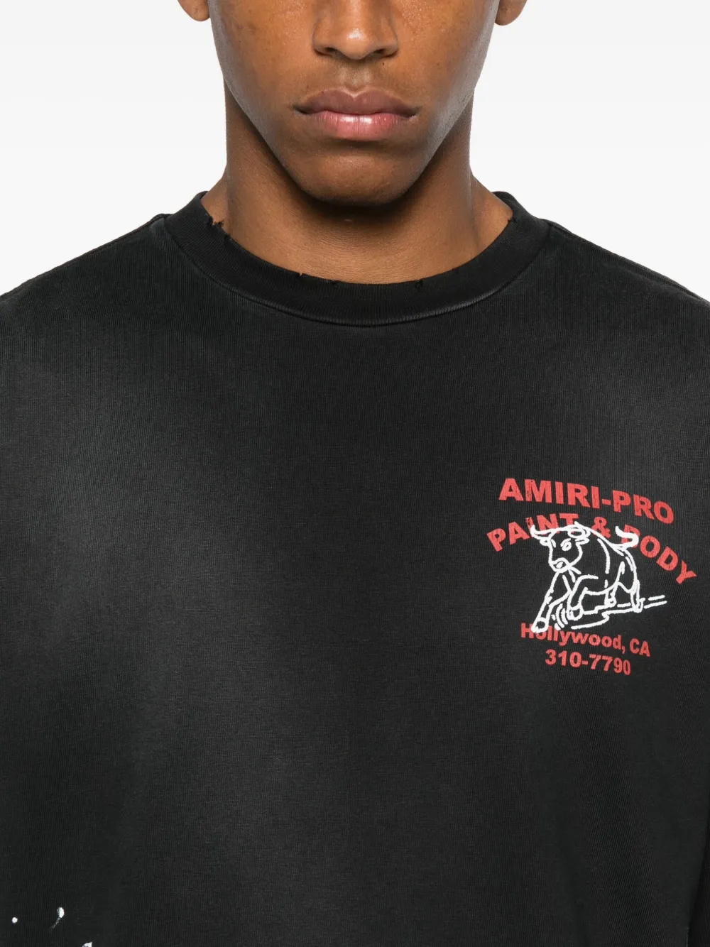 AMIRI graphic-print cotton T-shirt Zwart