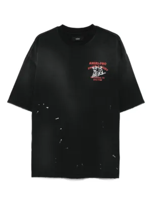 AMIRI crystal-embellishment Cotton T-shirt | Black | FARFETCH