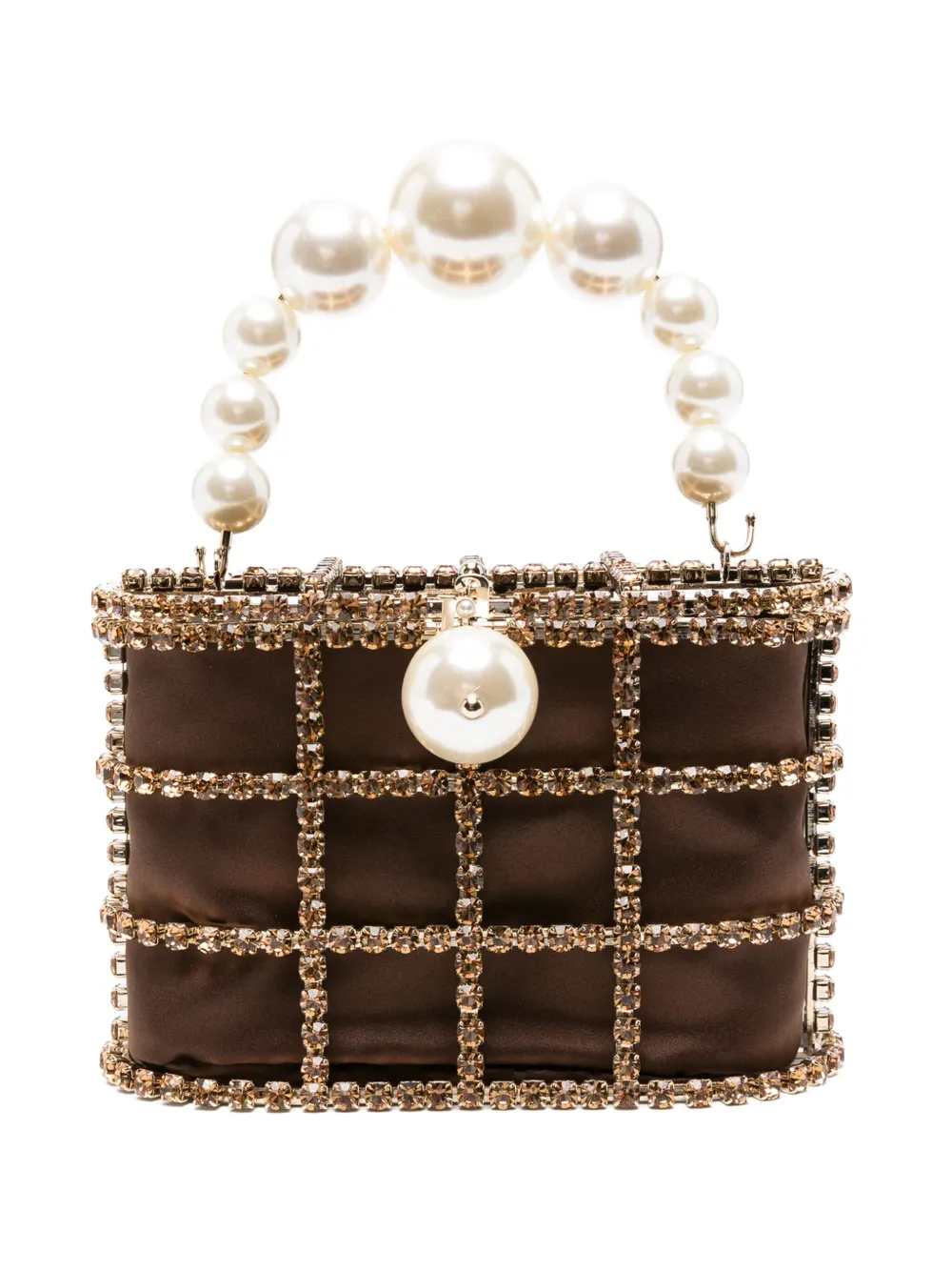 Rosantica mini Holli crystal-embellished bucket bag - ブラウン Rosantica mini Holli crystal-embellished bucket bag - ブラウン
