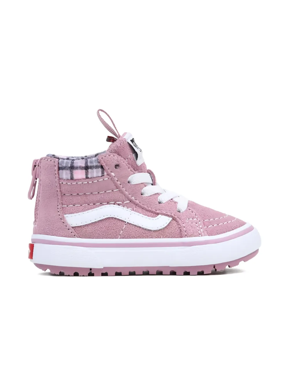 Vans Kids suede check trainers - Roze
