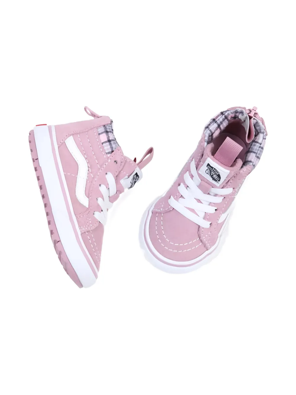 Vans Kids suede check trainers Roze