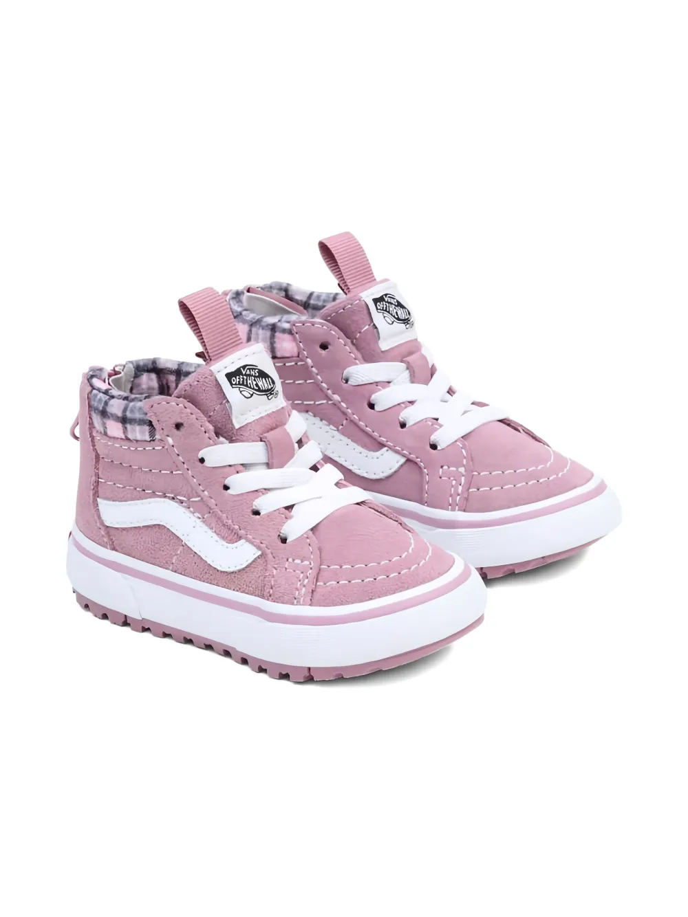 Vans Kids suede check trainers | Pink | Image 1