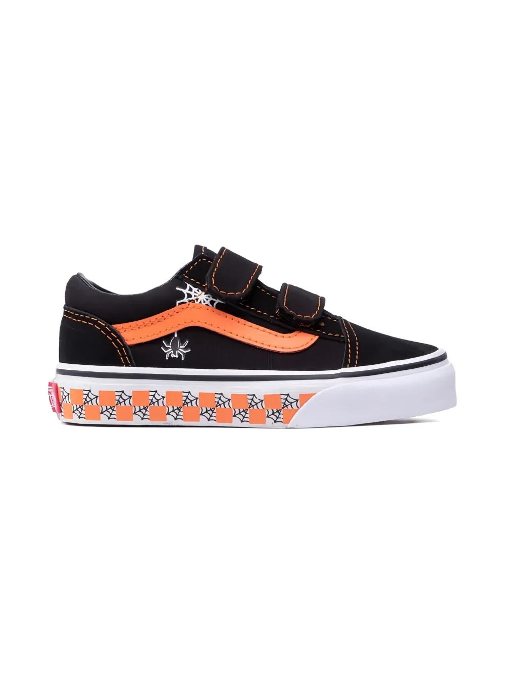 Vans Kids hook-and-loop spider trainers - Zwart