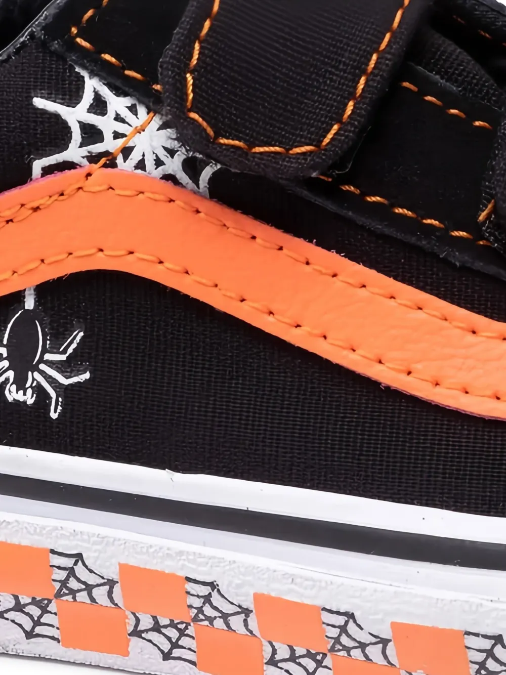 Vans Kids hook-and-loop spider trainers Zwart