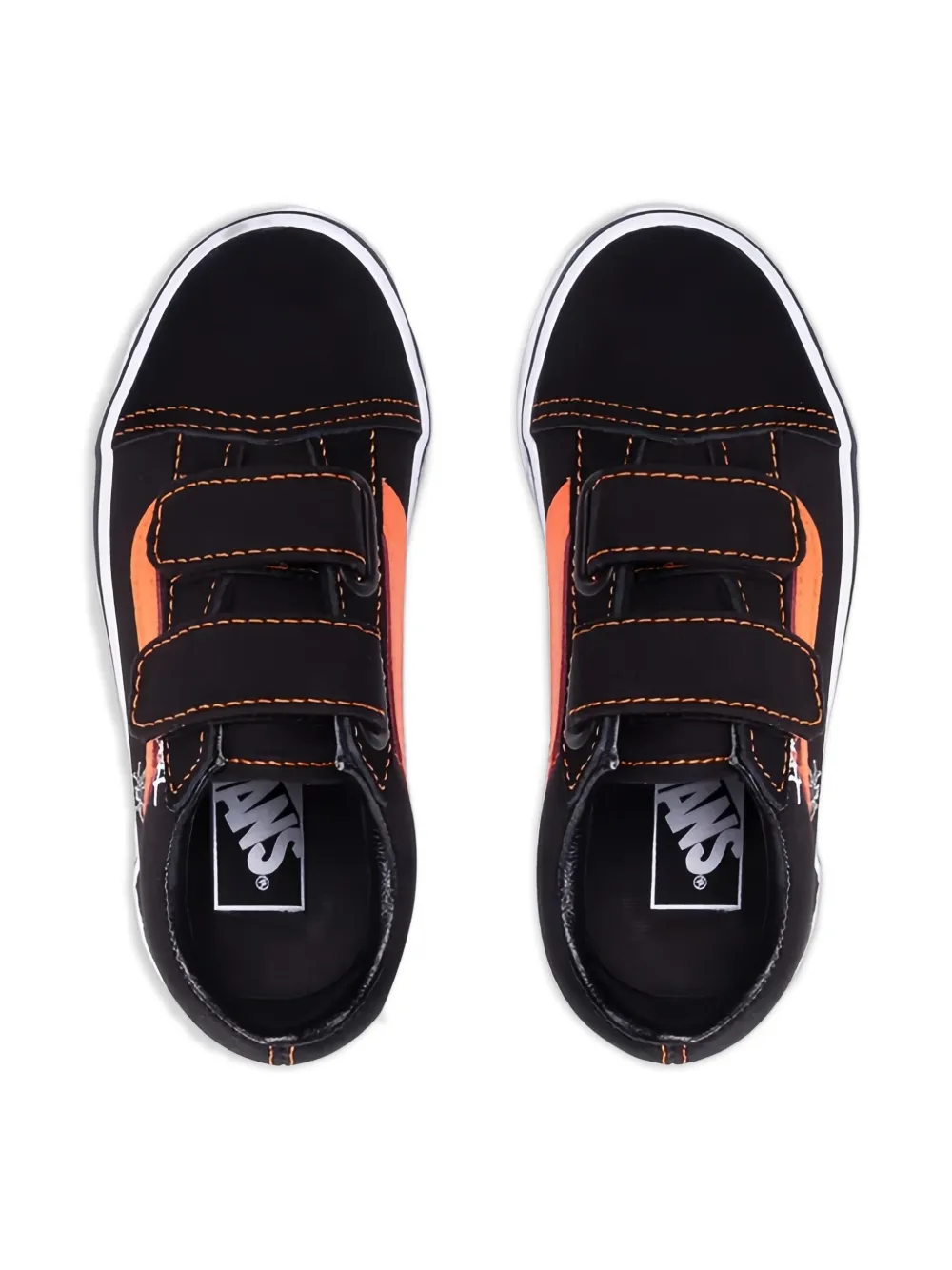 Vans Kids hook-and-loop spider trainers Zwart