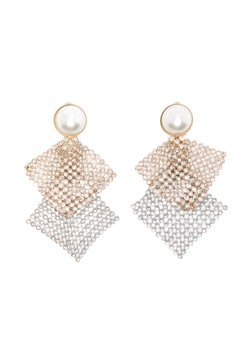 Rosantica Frizz embellished clip-on earrings - Oro