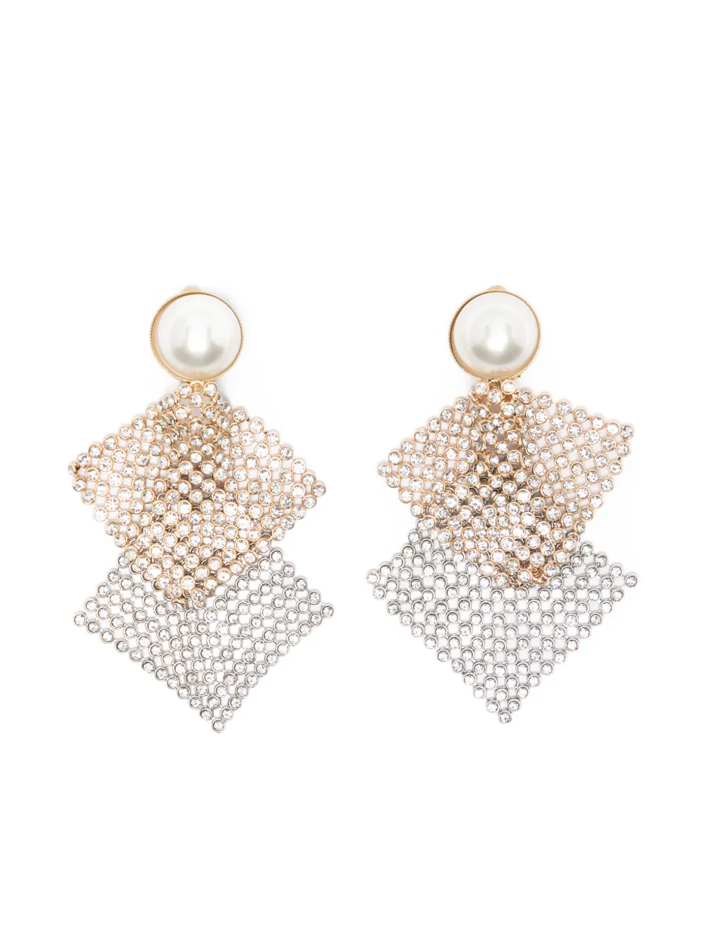 Rosantica Frizz embellished clip-on earrings - Gold