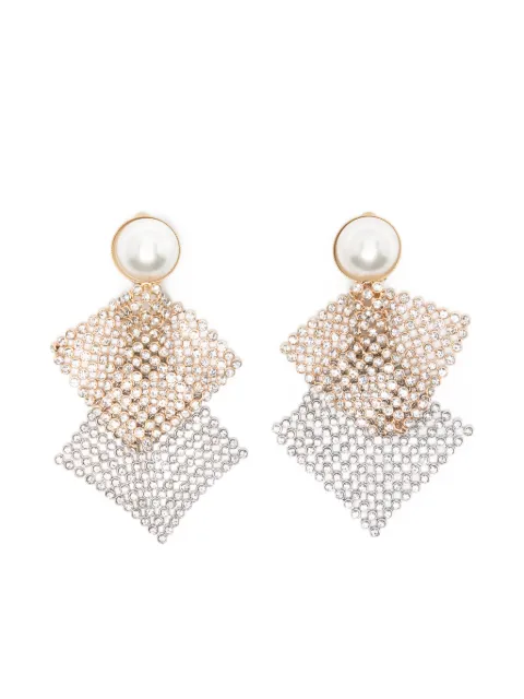 Rosantica Frizz embellished clip-on earrings
