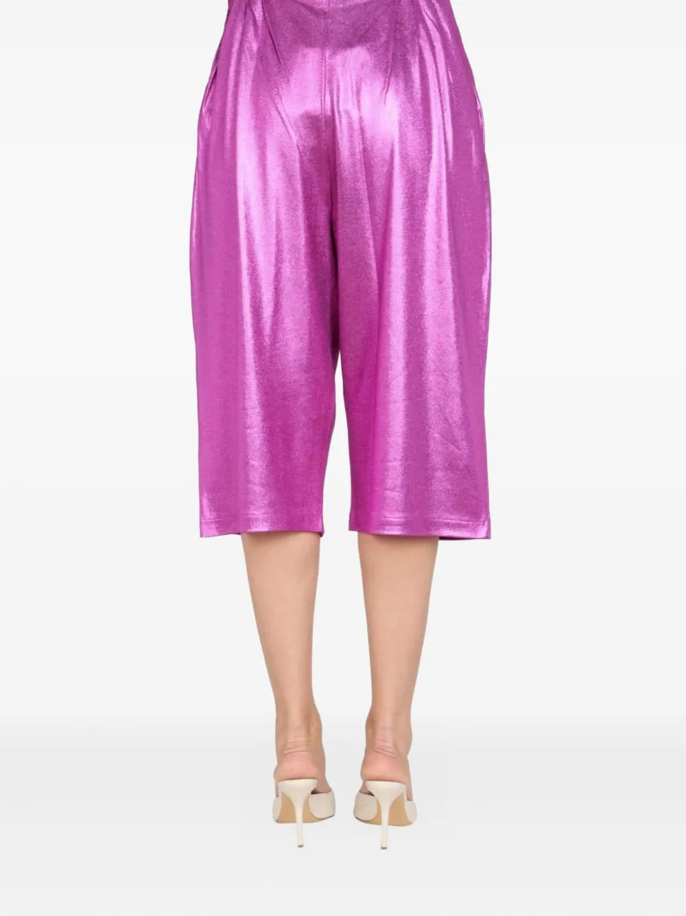 Tom Ford Pleated Bermuda Shorts In Purple