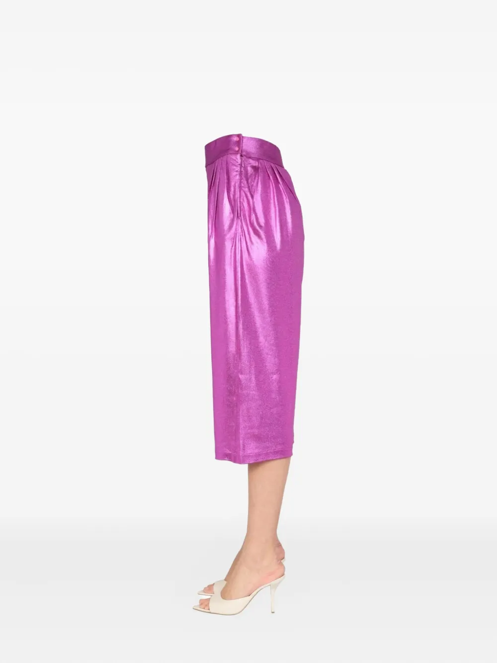 Tom Ford Pleated Bermuda Shorts In Purple