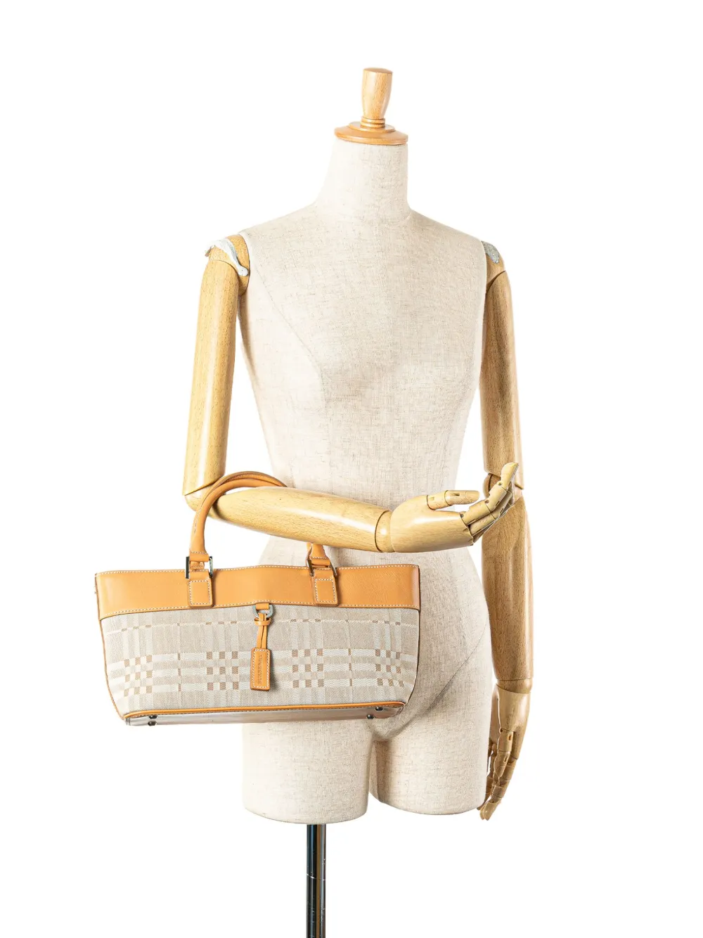 Burberry Pre-Owned شنطة يد كانفا بأطراف جلد 2000-2017 | كلاسيكيات | Image 2