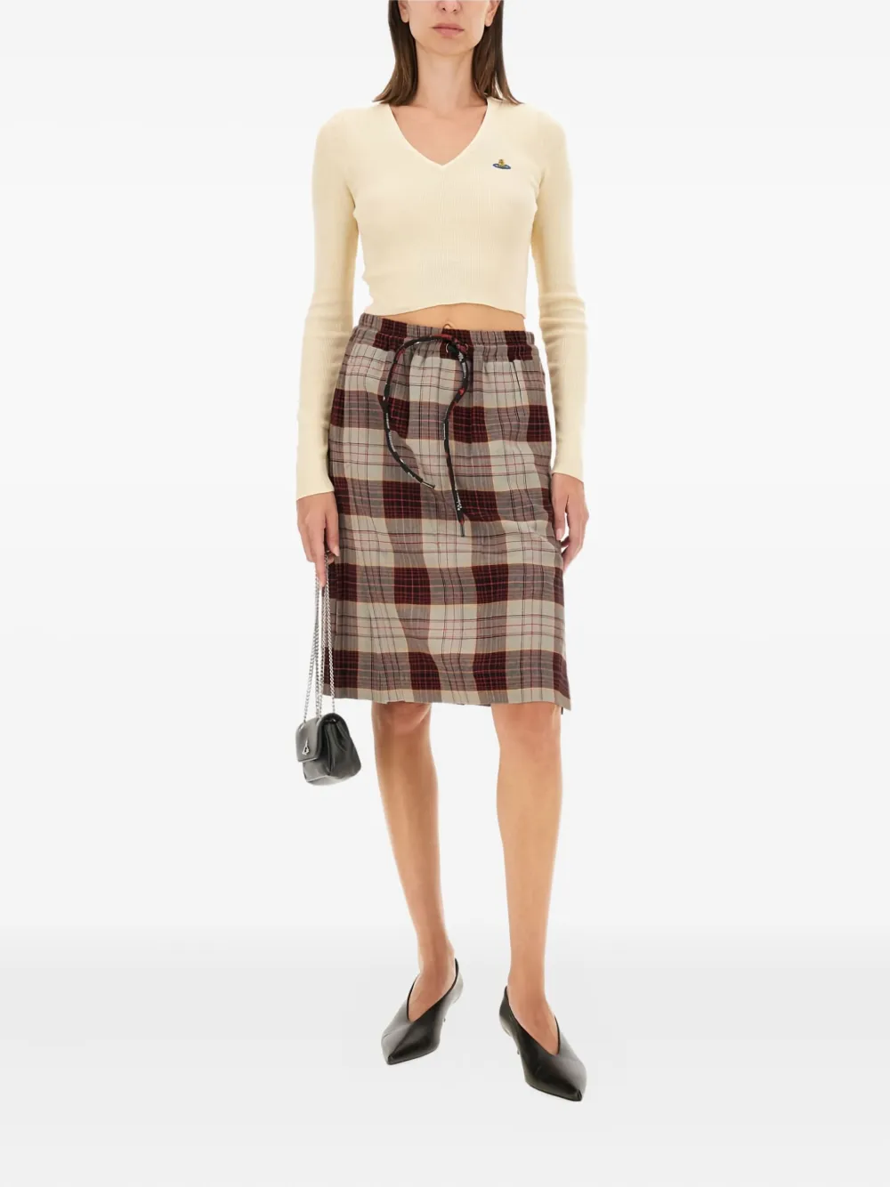 Vivienne Westwood Trui met geborduurd logo en V-hals Wit