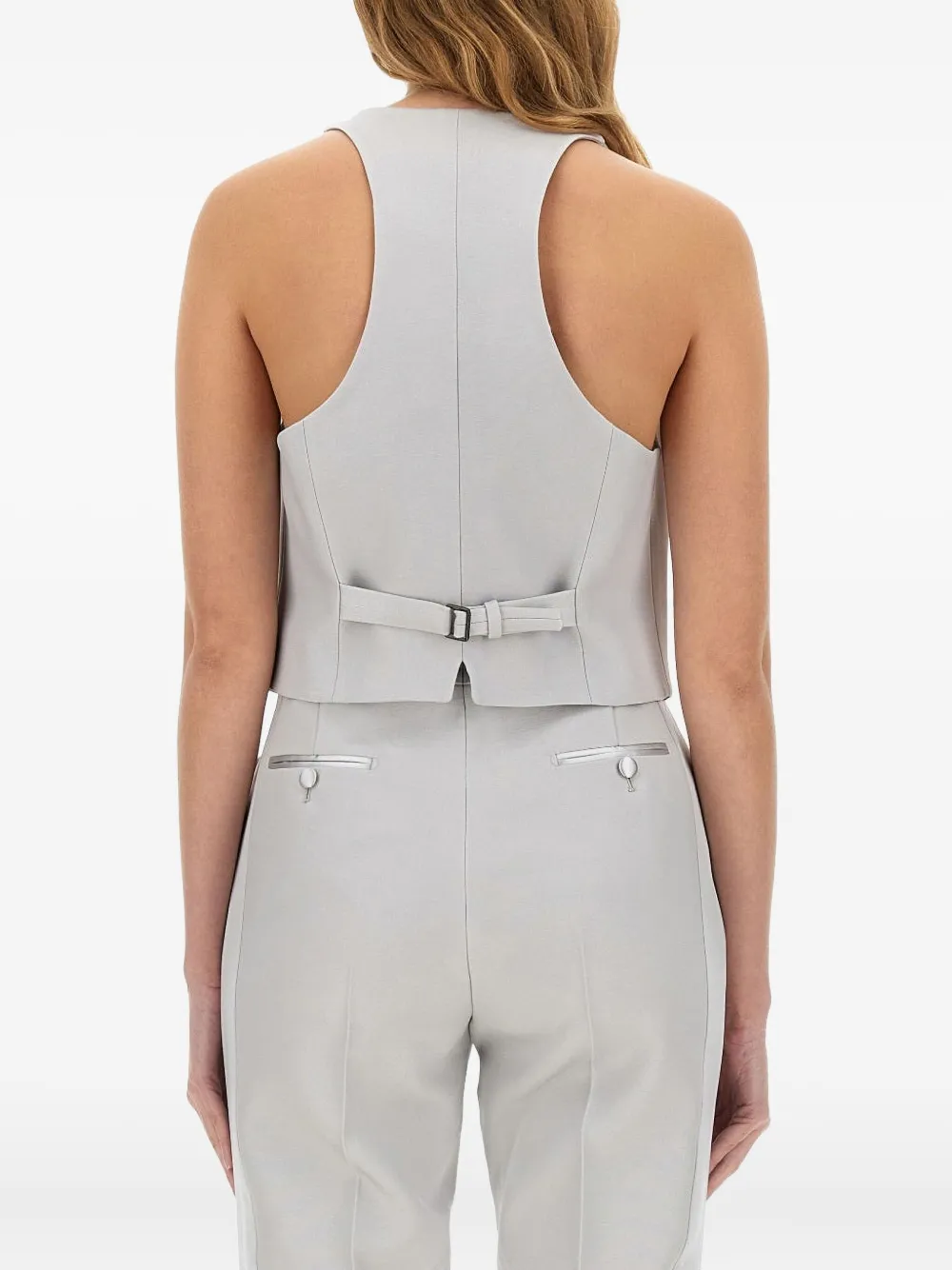 Tom Ford Buttoned Sleeveless Waistcoat In Gray