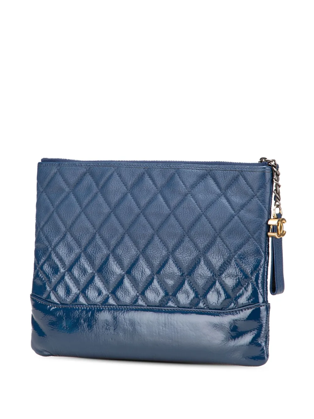 Pre-owned Chanel 2018 Medium Aged Calfskin Gabrielle O Case Clutch Bag