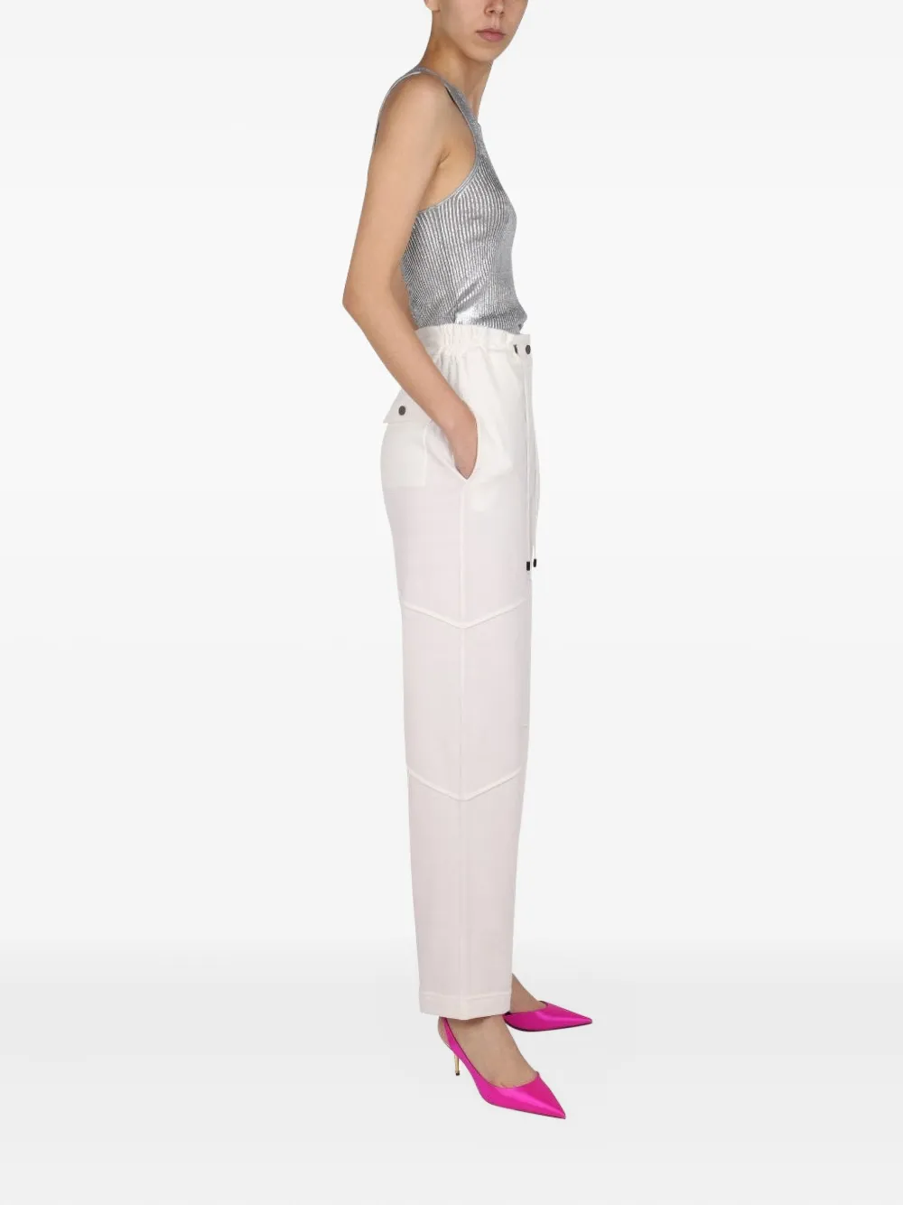 TOM FORD drawstring panelled trousers - Wit