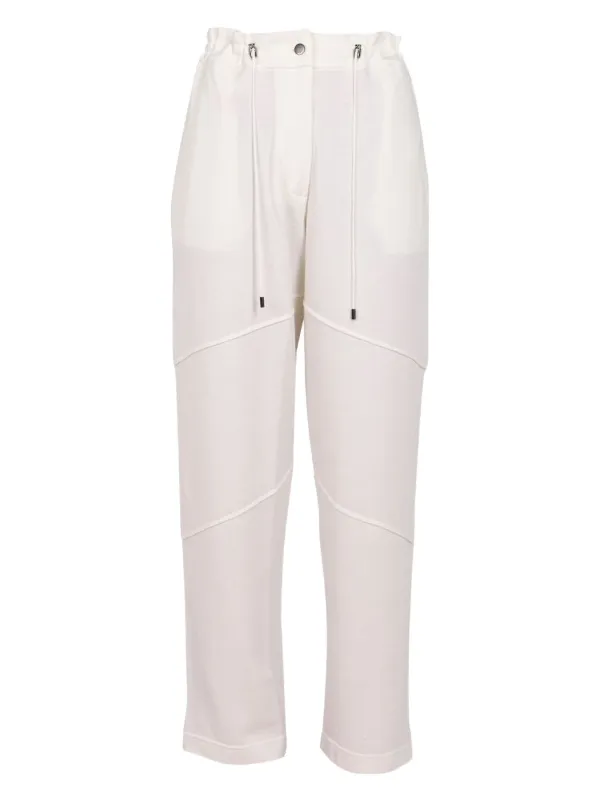 Tom Ford Drawstring Panelled Trousers in White