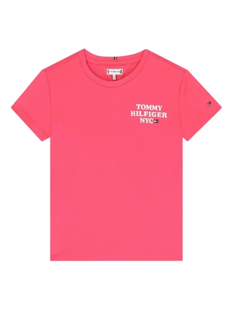 Tommy Hilfiger Junior playera con logo estampado