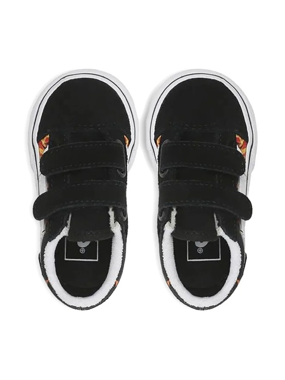 Vans Kids flame strap trainers Zwart