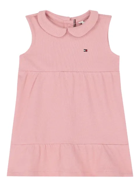 Tommy Hilfiger Junior robe mi-longue à col Claudine