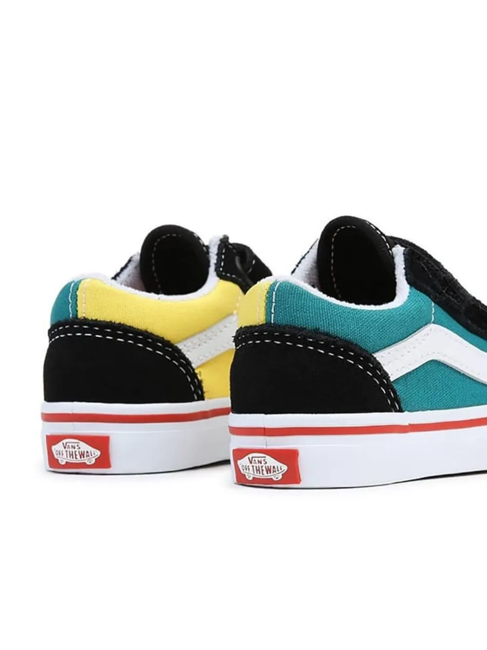Vans Kids hook loop trainers - Zwart