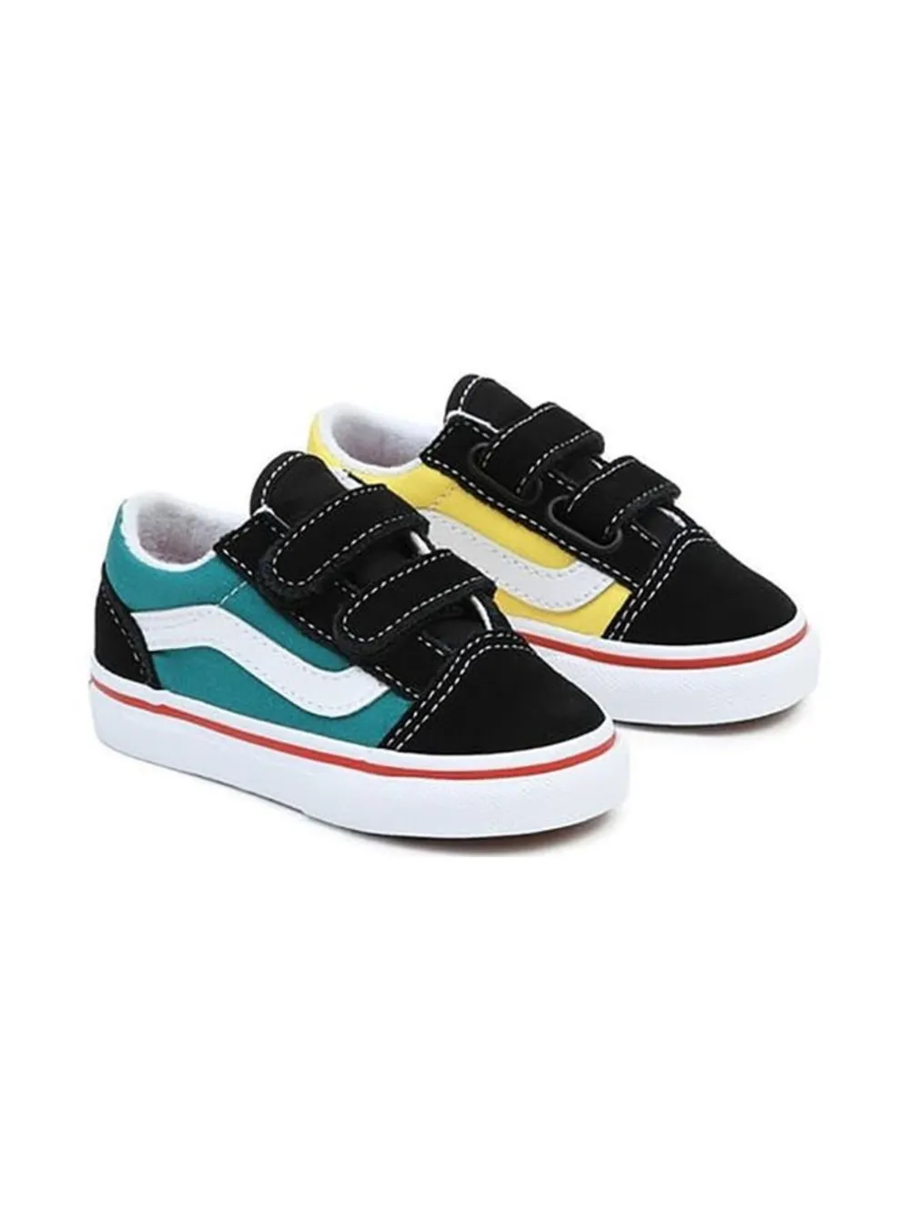 Vans Kids hook loop trainers Zwart