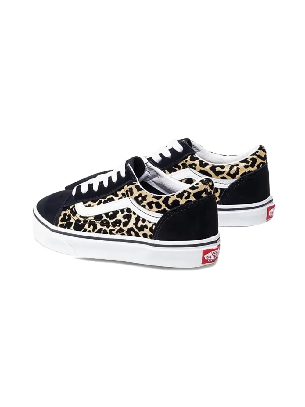 Vans Kids leopard print trainers Zwart