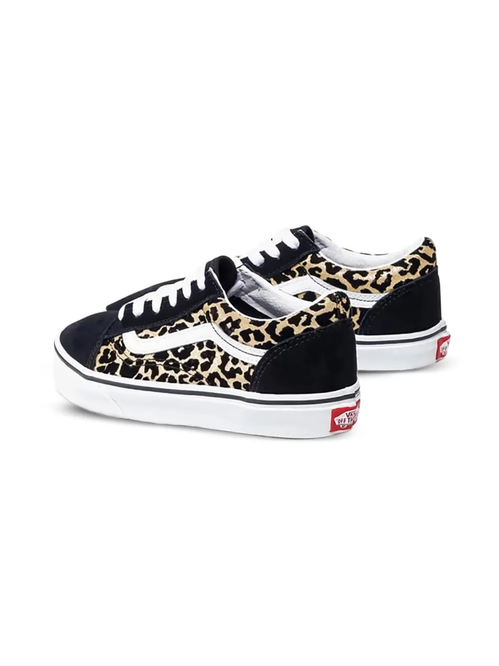 Vans Kids leopard print trainers - Zwart