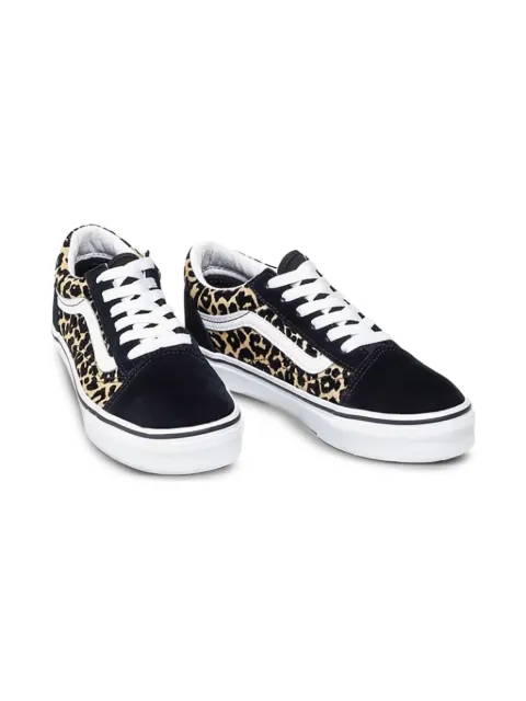 Vans Kids tenis con estampado de leopardo