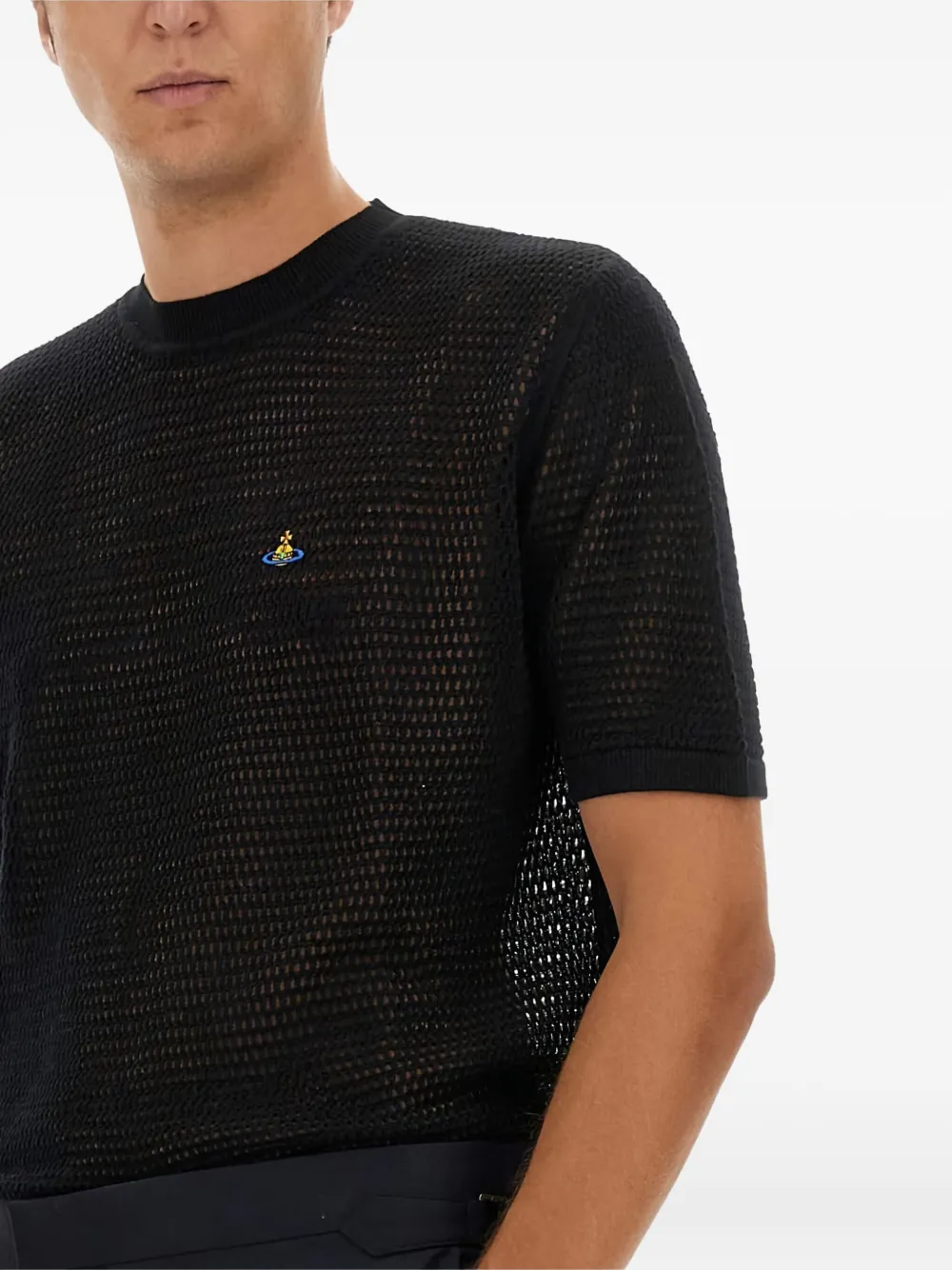 Vivienne Westwood Gebreide top met logo Zwart