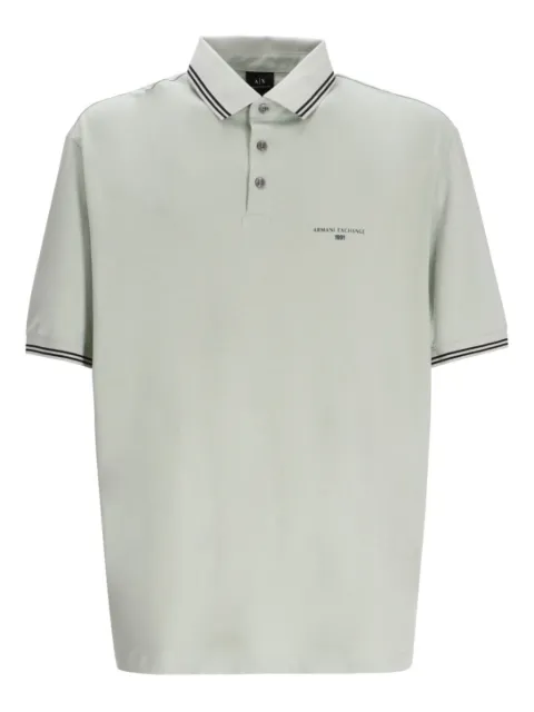 Armani Exchange tipped-collar cotton polo shirt
