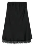 Róhe lace-trim skirt - Black