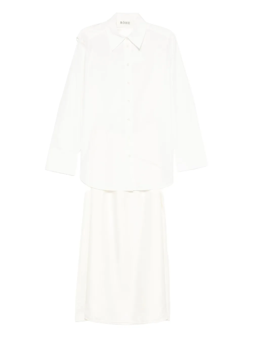 Róhe cut out-detail shirt dress