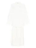 Róhe cut out-detail shirt dress - White