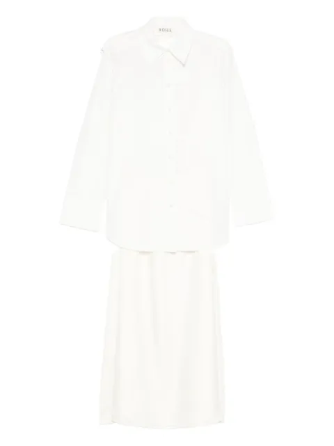 Róhe cut out-detail shirt dress