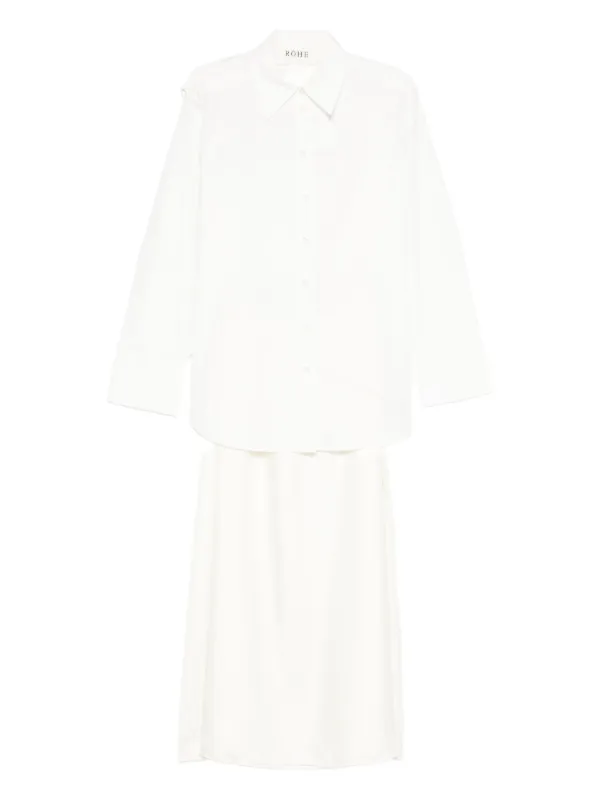 Róhe Cut Out-detail Shirt Dress in White