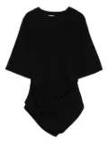 Róhe draped T-shirt - Black