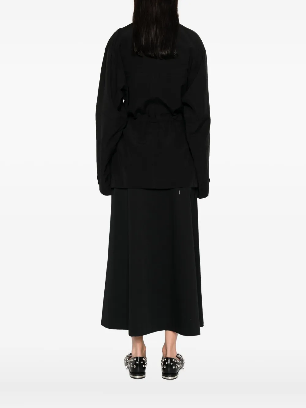 Rohe Drawstring-waist Sweatshirt In Black