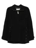 Róhe drawstring-waist sweatshirt - Black