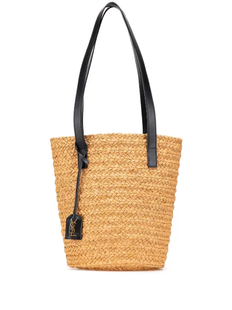 Saint Laurent Pre-Owned 2020 kleine Panier Tote Bag aus Raffiabast