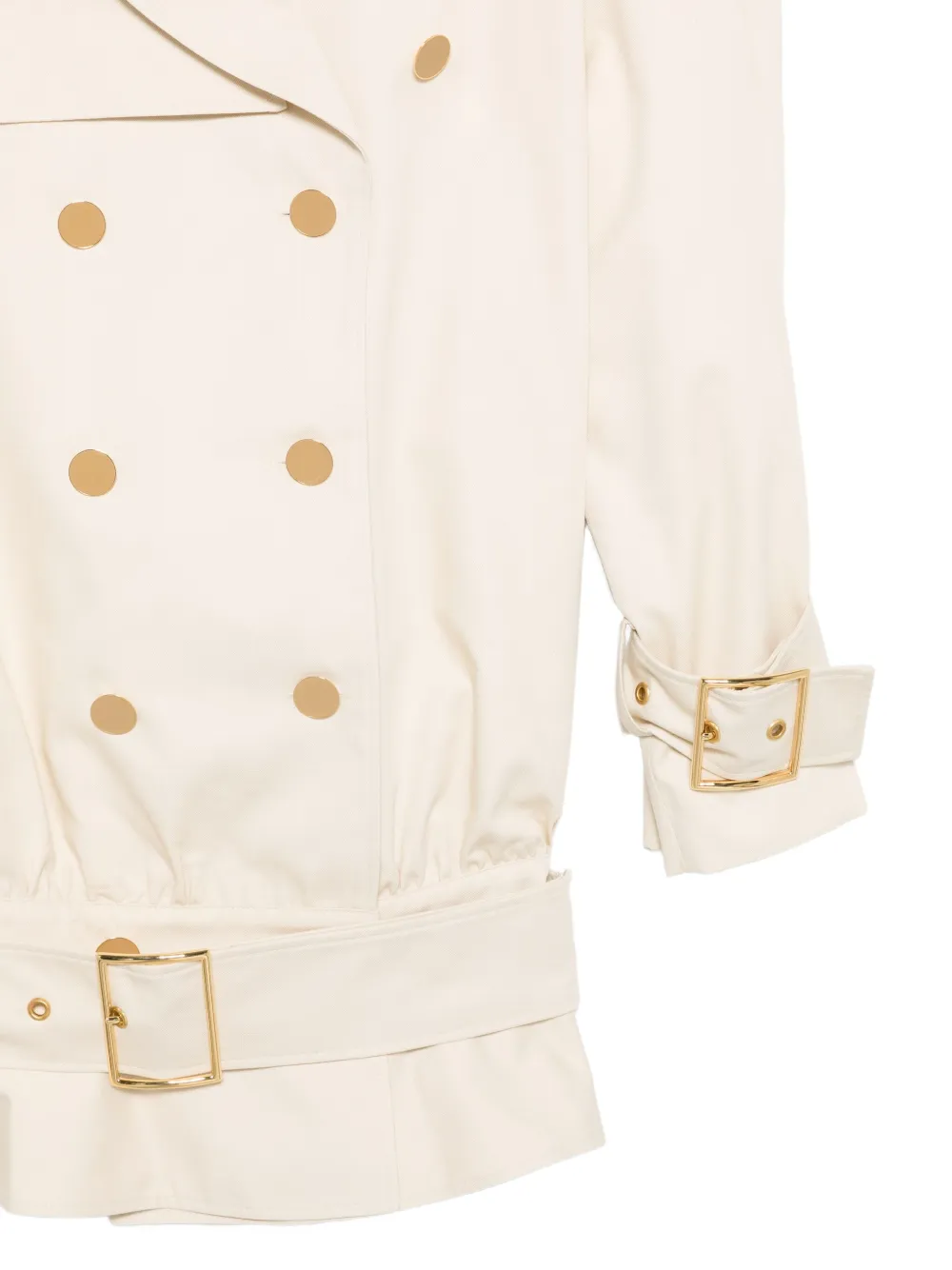 Rowen Rose Double-breasted Belted Coat - Neutrals 