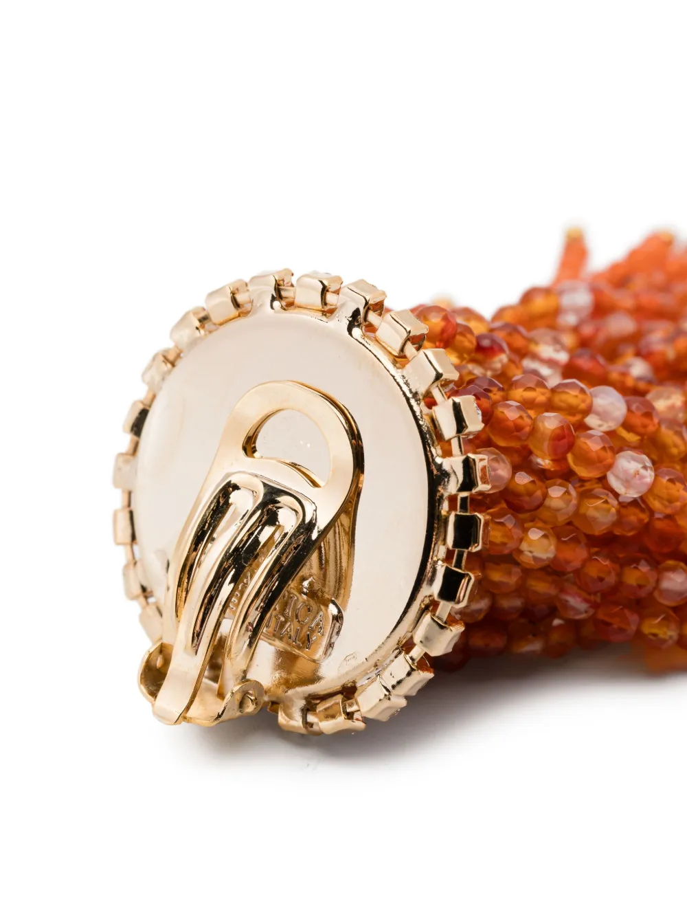  Rosantica Beaded Tassel Earrings - Orange 